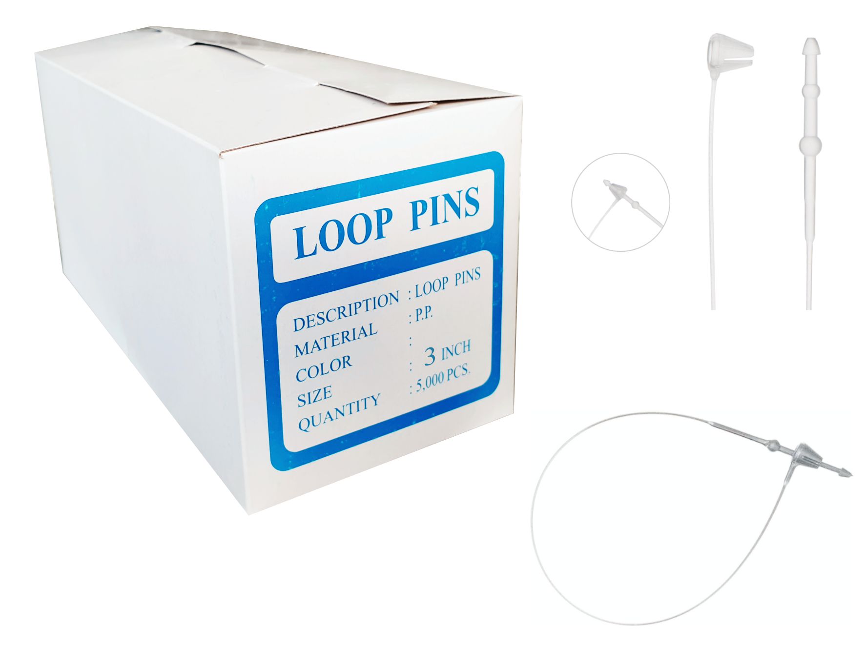 Sicherheitsfäden Loop Pins Loop Lock für Etiketten Loop Ring Fäden Faden 